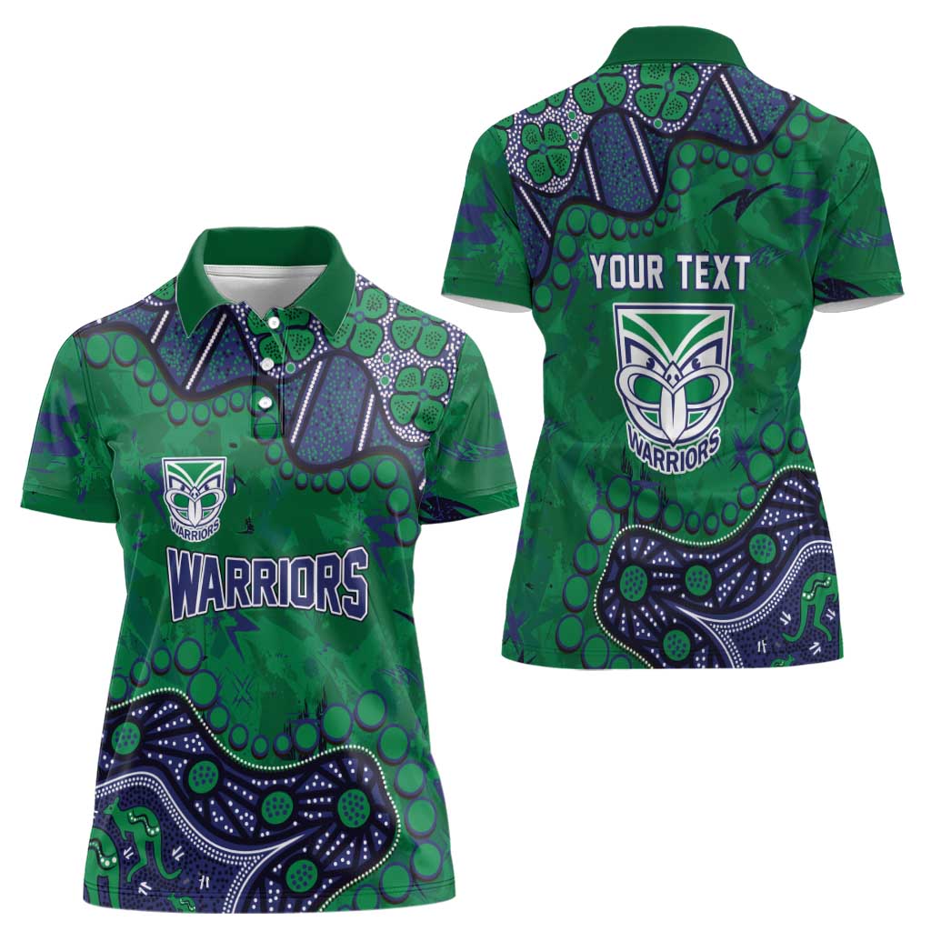 Personalized Newcastle Knights Women Polo Shirt Aboriginal Pattern with Graffiti Style Design