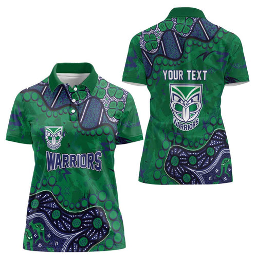Personalized Newcastle Knights Women Polo Shirt Aboriginal Pattern with Graffiti Style Design