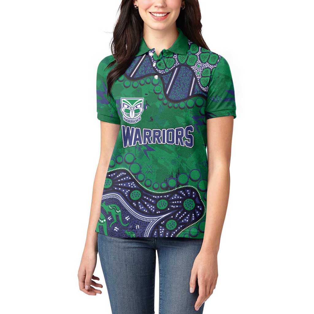 Personalized Newcastle Knights Women Polo Shirt Aboriginal Pattern with Graffiti Style Design