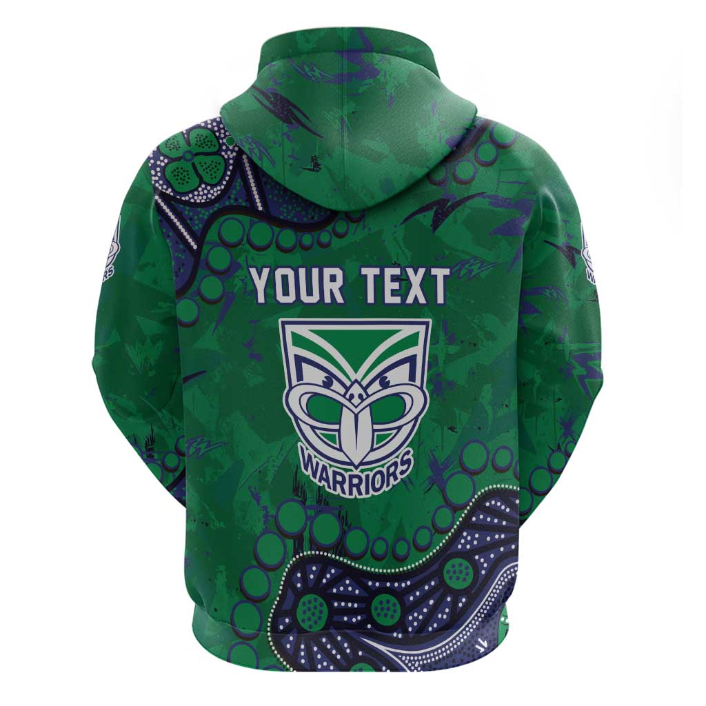 Personalized Newcastle Knights Zip Hoodie Aboriginal Pattern with Graffiti Style Design