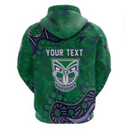 Personalized Newcastle Knights Zip Hoodie Aboriginal Pattern with Graffiti Style Design