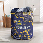 Personalized North Queensland Cowboys Laundry Basket Aboriginal Pattern with Graffiti Style Design