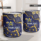 Personalized North Queensland Cowboys Laundry Basket Aboriginal Pattern with Graffiti Style Design