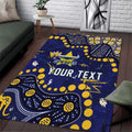 Personalized North Queensland Cowboys Area Rug Aboriginal Pattern with Graffiti Style Design