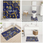 Personalized North Queensland Cowboys Bathroom Set Aboriginal Pattern with Graffiti Style Design