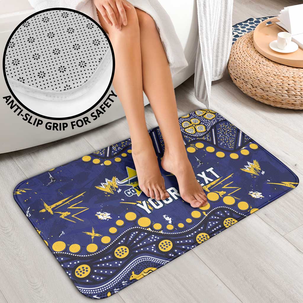 Personalized North Queensland Cowboys Bathroom Set Aboriginal Pattern with Graffiti Style Design