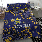 Personalized North Queensland Cowboys Bedding Set Aboriginal Pattern with Graffiti Style Design