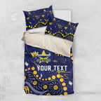Personalized North Queensland Cowboys Bedding Set Aboriginal Pattern with Graffiti Style Design