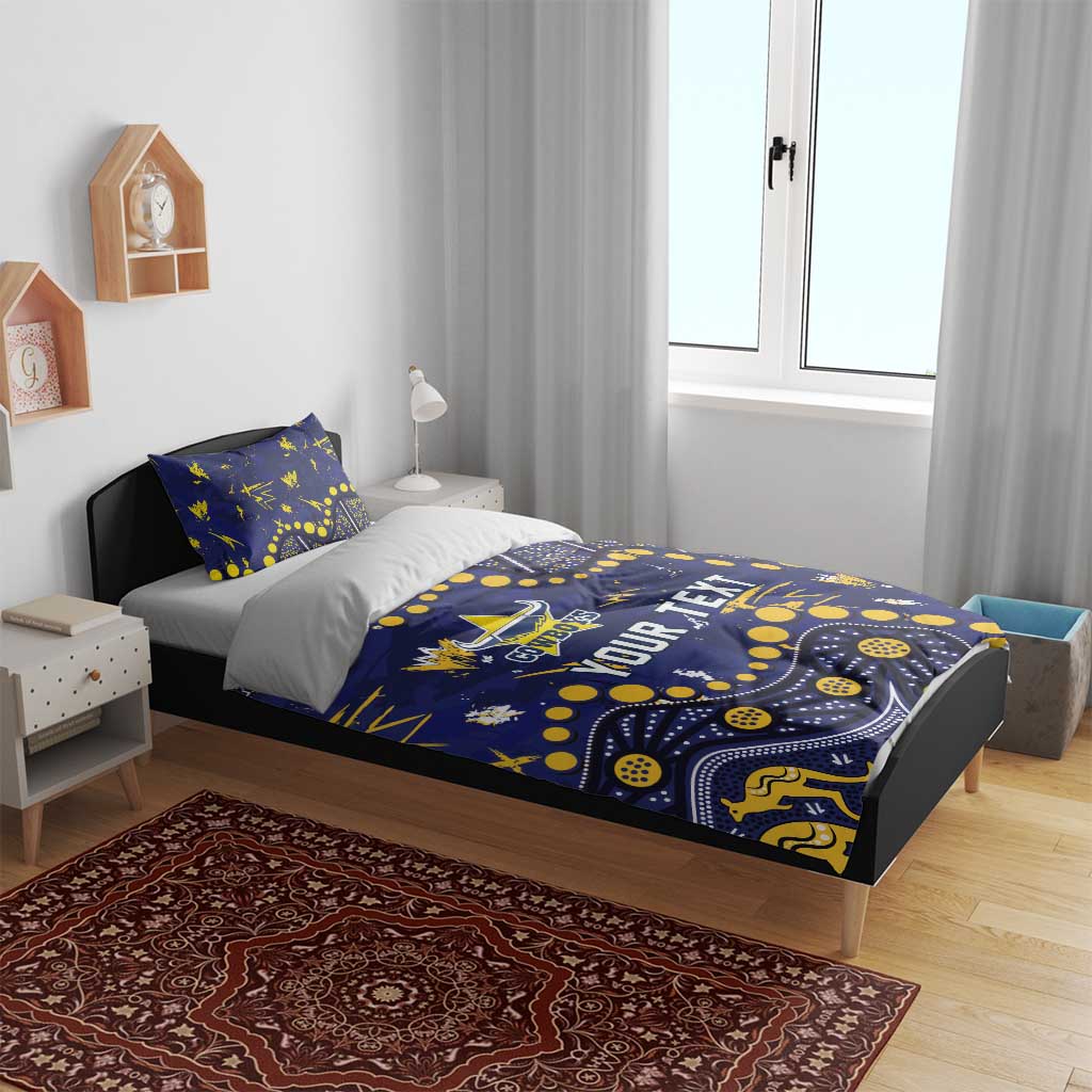 Personalized North Queensland Cowboys Bedding Set Aboriginal Pattern with Graffiti Style Design