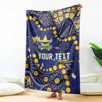 Personalized North Queensland Cowboys Blanket Aboriginal Pattern with Graffiti Style Design