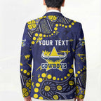 Personalized North Queensland Cowboys Blazer Aboriginal Pattern with Graffiti Style Design