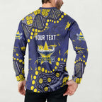 Personalized North Queensland Cowboys Button Sweatshirt Aboriginal Pattern with Graffiti Style Design