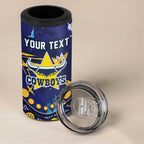Personalized North Queensland Cowboys 4 in 1 Can Cooler Tumbler Aboriginal Pattern with Graffiti Style Design