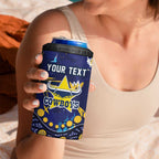 Personalized North Queensland Cowboys 4 in 1 Can Cooler Tumbler Aboriginal Pattern with Graffiti Style Design