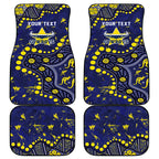 Personalized North Queensland Cowboys Car Mats Aboriginal Pattern with Graffiti Style Design