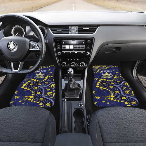 Personalized North Queensland Cowboys Car Mats Aboriginal Pattern with Graffiti Style Design