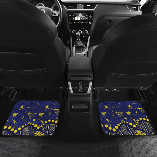 Personalized North Queensland Cowboys Car Mats Aboriginal Pattern with Graffiti Style Design