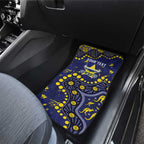 Personalized North Queensland Cowboys Car Mats Aboriginal Pattern with Graffiti Style Design