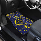 Personalized North Queensland Cowboys Car Mats Aboriginal Pattern with Graffiti Style Design
