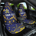 Personalized North Queensland Cowboys Car Seat Cover Aboriginal Pattern with Graffiti Style Design