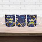 Personalized North Queensland Cowboys Ceramic Mug Aboriginal Pattern with Graffiti Style Design
