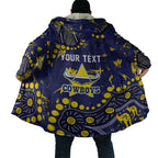Personalized North Queensland Cowboys Cloak Aboriginal Pattern with Graffiti Style Design