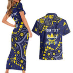 Personalized North Queensland Cowboys Couples Matching Short Sleeve Bodycon Dress and Hawaiian Shirt Aboriginal Pattern with Graffiti Style Design