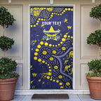 Personalized North Queensland Cowboys Door Cover Aboriginal Pattern with Graffiti Style Design
