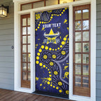 Personalized North Queensland Cowboys Door Cover Aboriginal Pattern with Graffiti Style Design