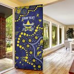 Personalized North Queensland Cowboys Door Cover Aboriginal Pattern with Graffiti Style Design