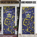 Personalized North Queensland Cowboys Door Cover Aboriginal Pattern with Graffiti Style Design