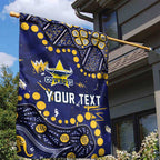 Personalized North Queensland Cowboys Garden Flag Aboriginal Pattern with Graffiti Style Design