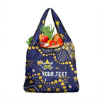 Personalized North Queensland Cowboys Grocery Bag Aboriginal Pattern with Graffiti Style Design