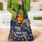 Personalized North Queensland Cowboys Grocery Bag Aboriginal Pattern with Graffiti Style Design
