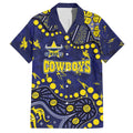Personalized North Queensland Cowboys Hawaiian Shirt Aboriginal Pattern with Graffiti Style Design