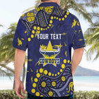 Personalized North Queensland Cowboys Hawaiian Shirt Aboriginal Pattern with Graffiti Style Design