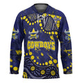 Personalized North Queensland Cowboys Hockey Jersey Aboriginal Pattern with Graffiti Style Design