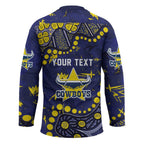 Personalized North Queensland Cowboys Hockey Jersey Aboriginal Pattern with Graffiti Style Design