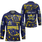 Personalized North Queensland Cowboys Hockey Jersey Aboriginal Pattern with Graffiti Style Design