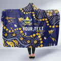 Personalized North Queensland Cowboys Hooded Blanket Aboriginal Pattern with Graffiti Style Design