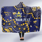 Personalized North Queensland Cowboys Hooded Blanket Aboriginal Pattern with Graffiti Style Design