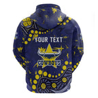 Personalized North Queensland Cowboys Hoodie Aboriginal Pattern with Graffiti Style Design