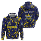 Personalized North Queensland Cowboys Hoodie Aboriginal Pattern with Graffiti Style Design