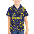 Personalized North Queensland Cowboys Kid Hawaiian Shirt Aboriginal Pattern with Graffiti Style Design