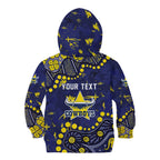 Personalized North Queensland Cowboys Kid Hoodie Aboriginal Pattern with Graffiti Style Design