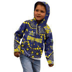 Personalized North Queensland Cowboys Kid Hoodie Aboriginal Pattern with Graffiti Style Design