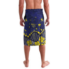 Personalized North Queensland Cowboys Lavalava Aboriginal Pattern with Graffiti Style Design