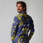 Personalized North Queensland Cowboys Long Sleeve Polo Shirt Aboriginal Pattern with Graffiti Style Design