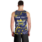 Personalized North Queensland Cowboys Men Tank Top Aboriginal Pattern with Graffiti Style Design