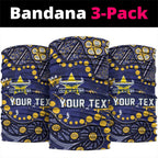 Personalized North Queensland Cowboys Neck Gaiter Aboriginal Pattern with Graffiti Style Design